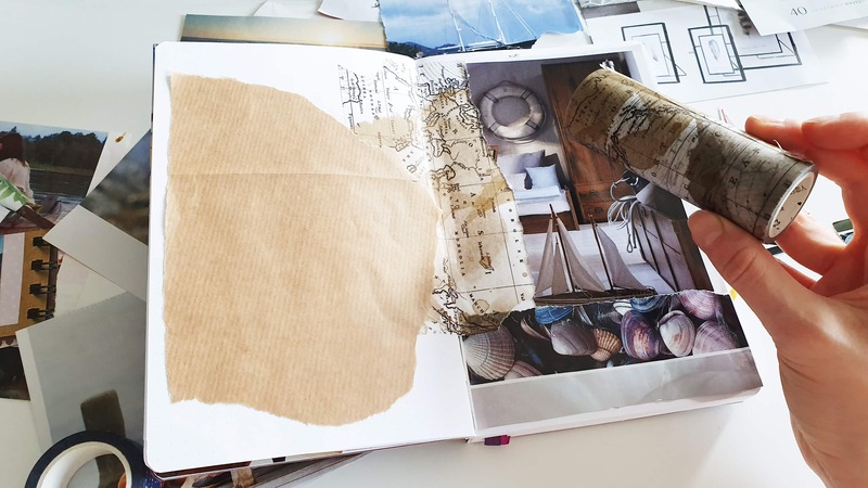 Art Journal jak zrobić kolaż w zeszycie