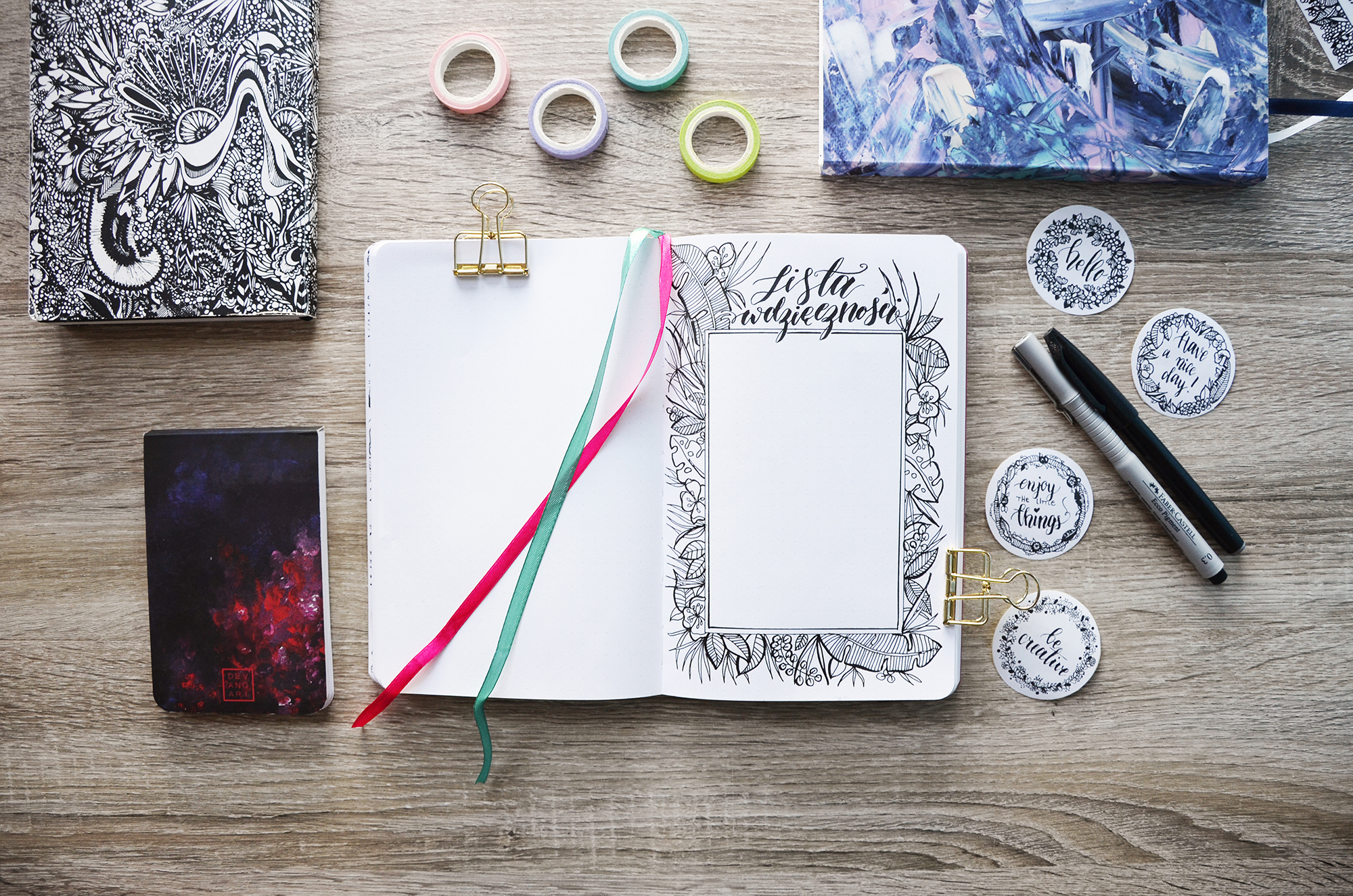 Lista wdzięczności w Bullet Journal Lista wdzięczności w Bullet Journal