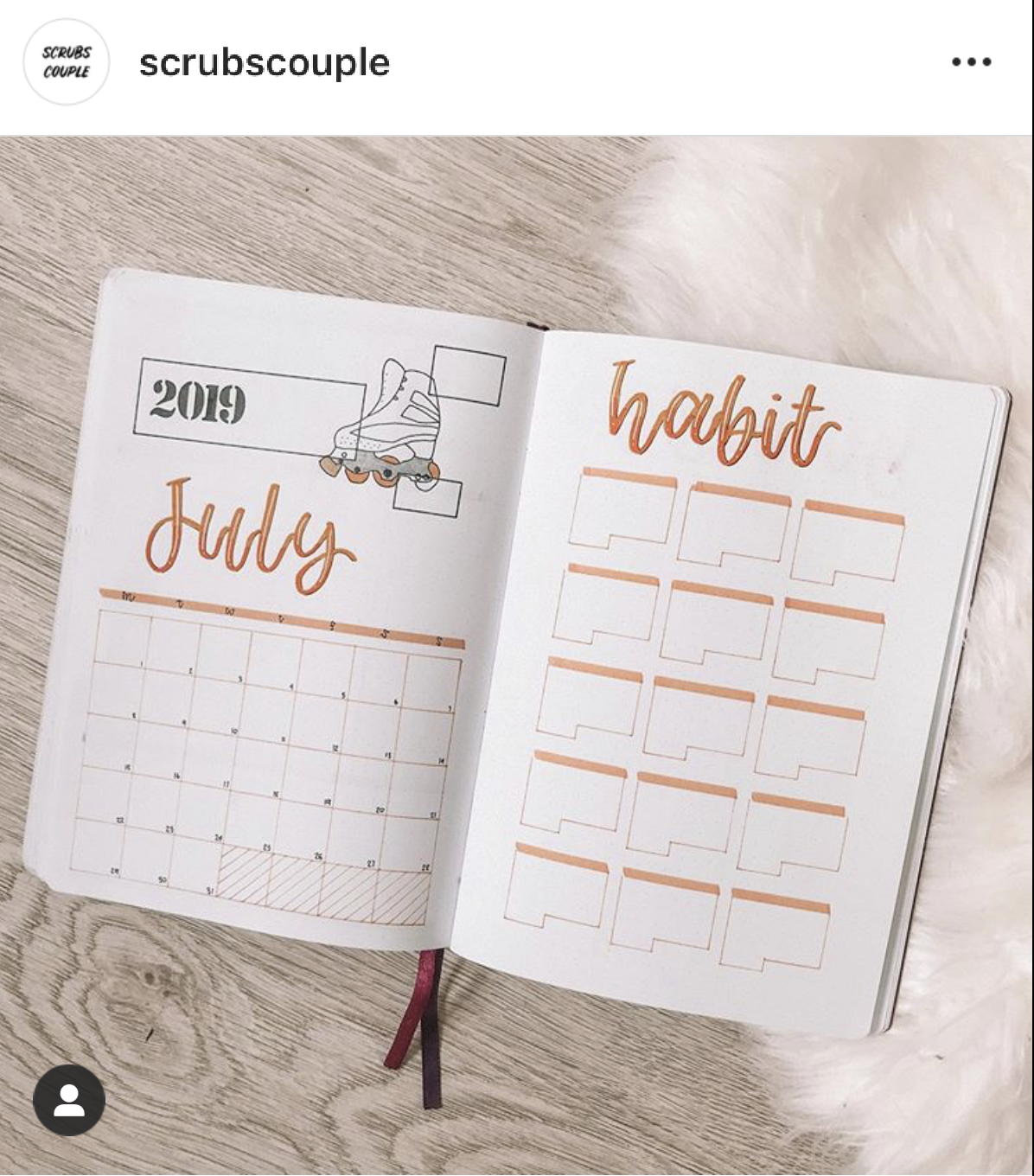 Śledzik nawyków w BuJo.