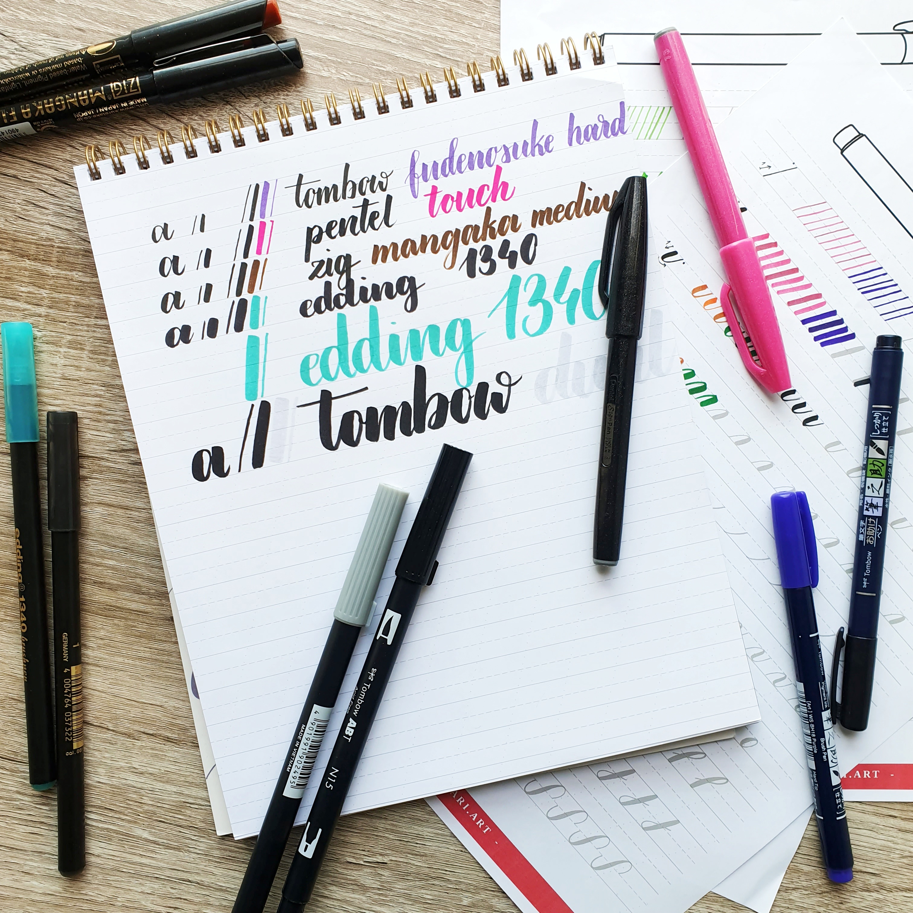 Brush lettering dla początkujących - wybór papieru